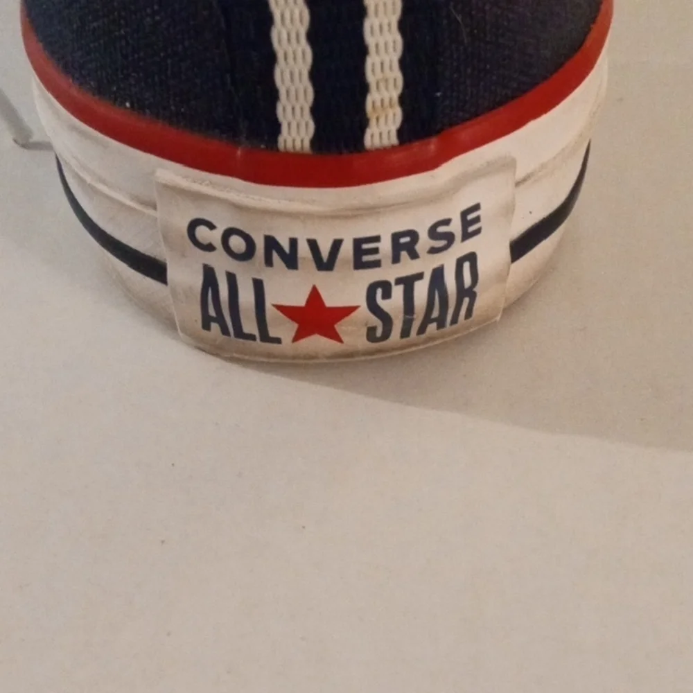 Converse Women's Size 7 All Star Red White Blue  Double Tongue - Picture 8 of 13